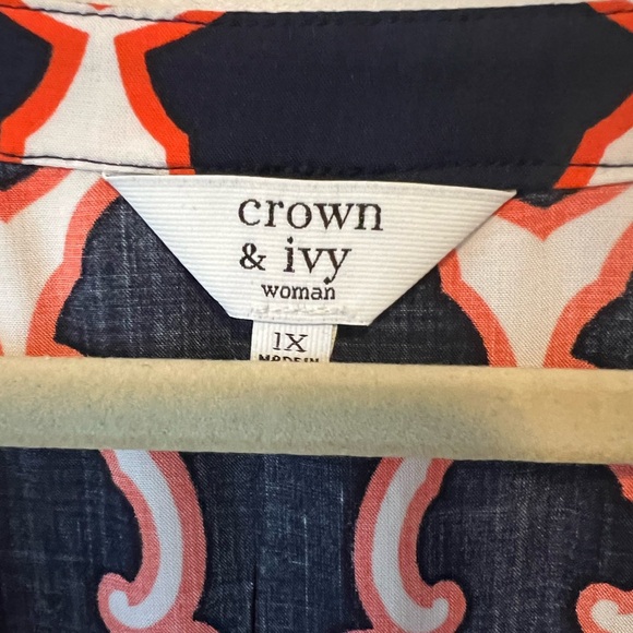 NWT Crown & Ivy blouse, 1X - Picture 3 of 4
